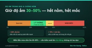 Thang độ ẩm trong nhà và nguy cơ nấm mốc, mạt bụi
